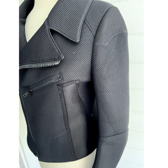 SHIRO SAKAI Neoprene Mesh Moto Jacket in Black - M - Picture 3 of 14